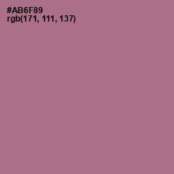 #AB6F89 - Turkish Rose Color Image