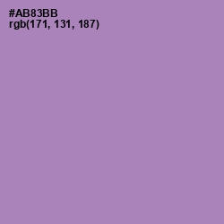 #AB83BB - Amethyst Smoke Color Image