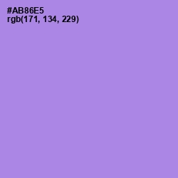 #AB86E5 - Dull Lavender Color Image