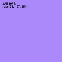 #AB89FB - Dull Lavender Color Image