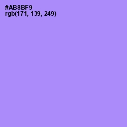 #AB8BF9 - Dull Lavender Color Image