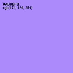 #AB8BFB - Dull Lavender Color Image