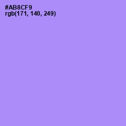 #AB8CF9 - Dull Lavender Color Image