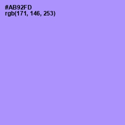 #AB92FD - Dull Lavender Color Image
