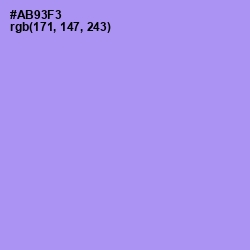 #AB93F3 - Dull Lavender Color Image