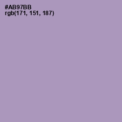 #AB97BB - Amethyst Smoke Color Image