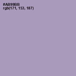 #AB99BB - Amethyst Smoke Color Image