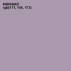 #AB9AAD - Amethyst Smoke Color Image