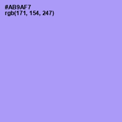 #AB9AF7 - Dull Lavender Color Image