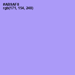 #AB9AF8 - Dull Lavender Color Image