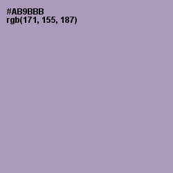 #AB9BBB - Amethyst Smoke Color Image