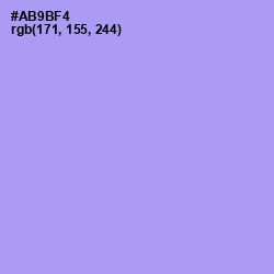 #AB9BF4 - Dull Lavender Color Image
