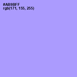 #AB9BFF - Dull Lavender Color Image