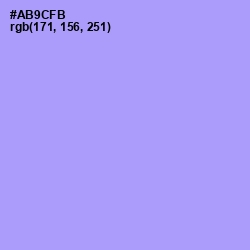 #AB9CFB - Dull Lavender Color Image