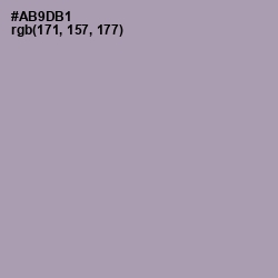 #AB9DB1 - Amethyst Smoke Color Image