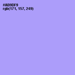 #AB9DF9 - Dull Lavender Color Image