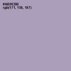 #AB9EBB - Amethyst Smoke Color Image