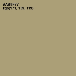 #AB9F77 - Donkey Brown Color Image
