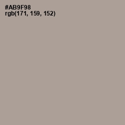 #AB9F98 - Dusty Gray Color Image