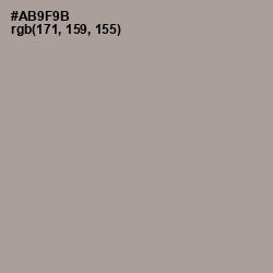 #AB9F9B - Dusty Gray Color Image