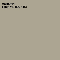 #ABA591 - Gray Olive Color Image