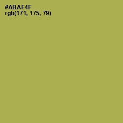 #ABAF4F - Olive Green Color Image