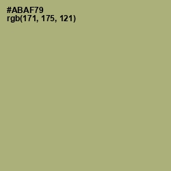 #ABAF79 - Green Smoke Color Image