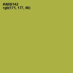 #ABB142 - Olive Green Color Image