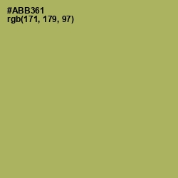 #ABB361 - Green Smoke Color Image