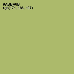 #ABBA6B - Green Smoke Color Image