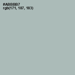 #ABBBB7 - Tower Gray Color Image