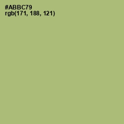 #ABBC79 - Green Smoke Color Image