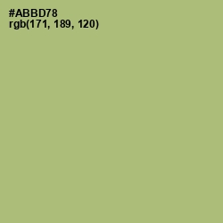 #ABBD78 - Green Smoke Color Image