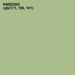 #ABBD8D - Swamp Green Color Image