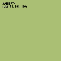 #ABBF74 - Green Smoke Color Image