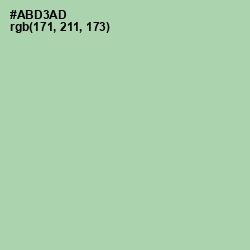 #ABD3AD - Moss Green Color Image