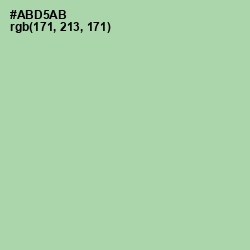 #ABD5AB - Moss Green Color Image