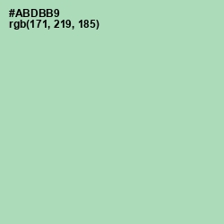 #ABDBB9 - Moss Green Color Image