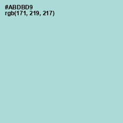 #ABDBD9 - Aqua Island Color Image