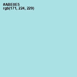 #ABE0E5 - Blizzard Blue Color Image