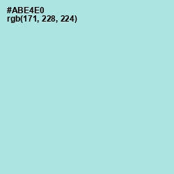 #ABE4E0 - Blizzard Blue Color Image