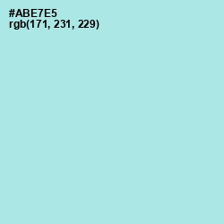 #ABE7E5 - Blizzard Blue Color Image