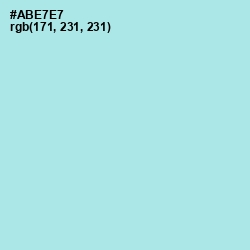 #ABE7E7 - Blizzard Blue Color Image