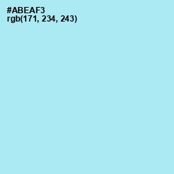 #ABEAF3 - Blizzard Blue Color Image