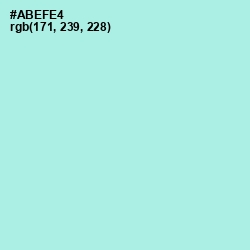 #ABEFE4 - Blizzard Blue Color Image