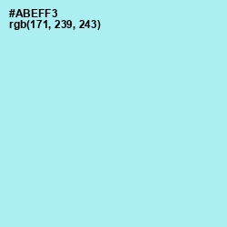 #ABEFF3 - Ice Cold Color Image