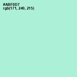 #ABF0D7 - Magic Mint Color Image