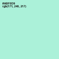 #ABF0D9 - Magic Mint Color Image