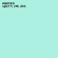 #ABF0E0 - Ice Cold Color Image