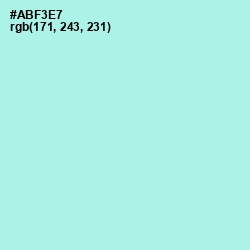 #ABF3E7 - Ice Cold Color Image